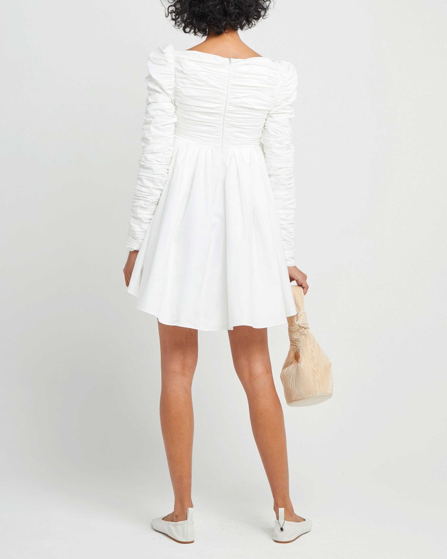 Clothing Few Moda | Structured Long-Sleeve Frock White