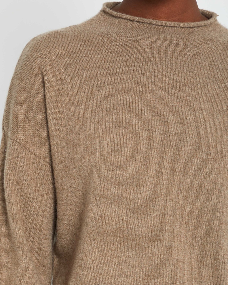 Clothing CAARA | Fayna Natural Cashmere Sweater Mocha