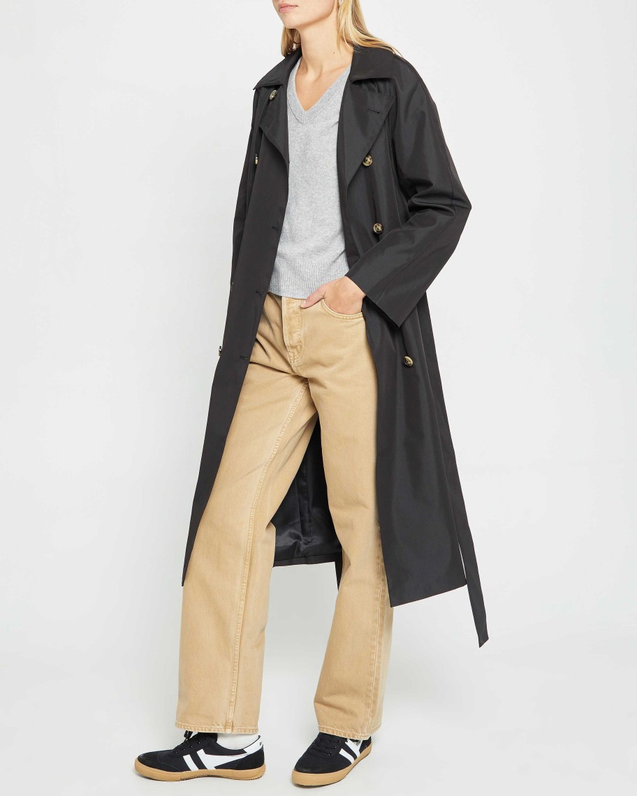 Clothing CAARA | Louie Trench Coat Black