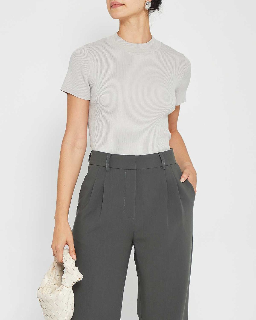 Clothing kourt | Payton Knit Top Light Grey