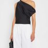 Clothing CAARA | Anya One-Shoulder Top Black