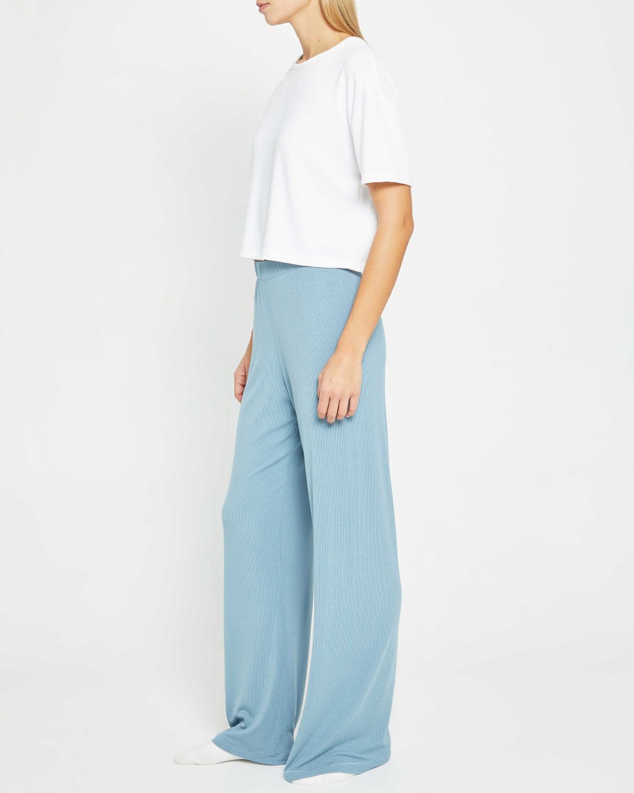 Clothing CAARA | Soft Lounge Pajama Pant Slate Blue