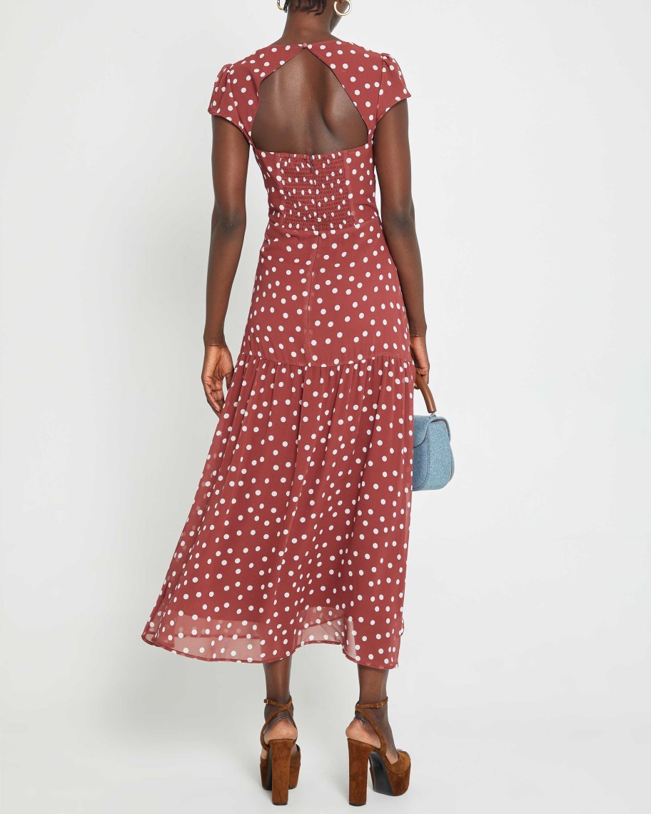 Clothing o.p.t | Selma Dress Brown Polka Dot