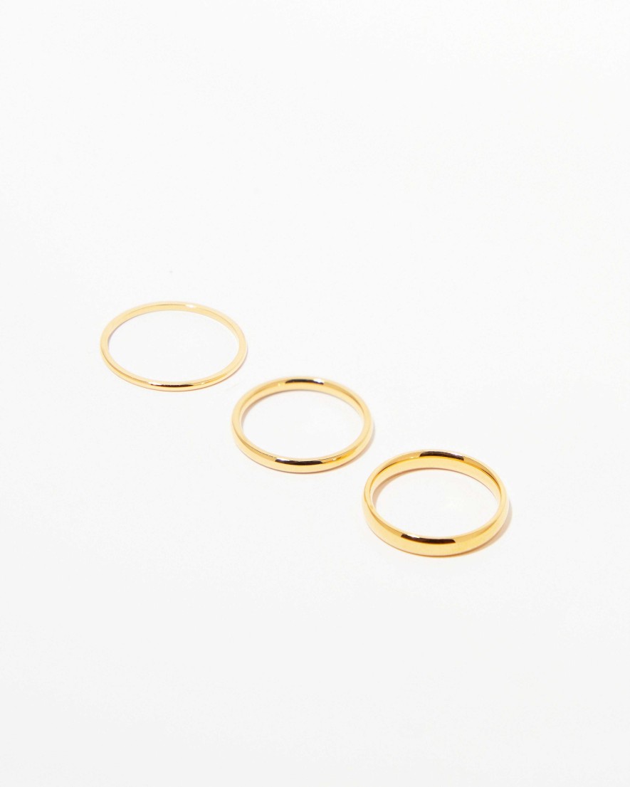 Clothing Few Moda | Simple Ring Set Gold