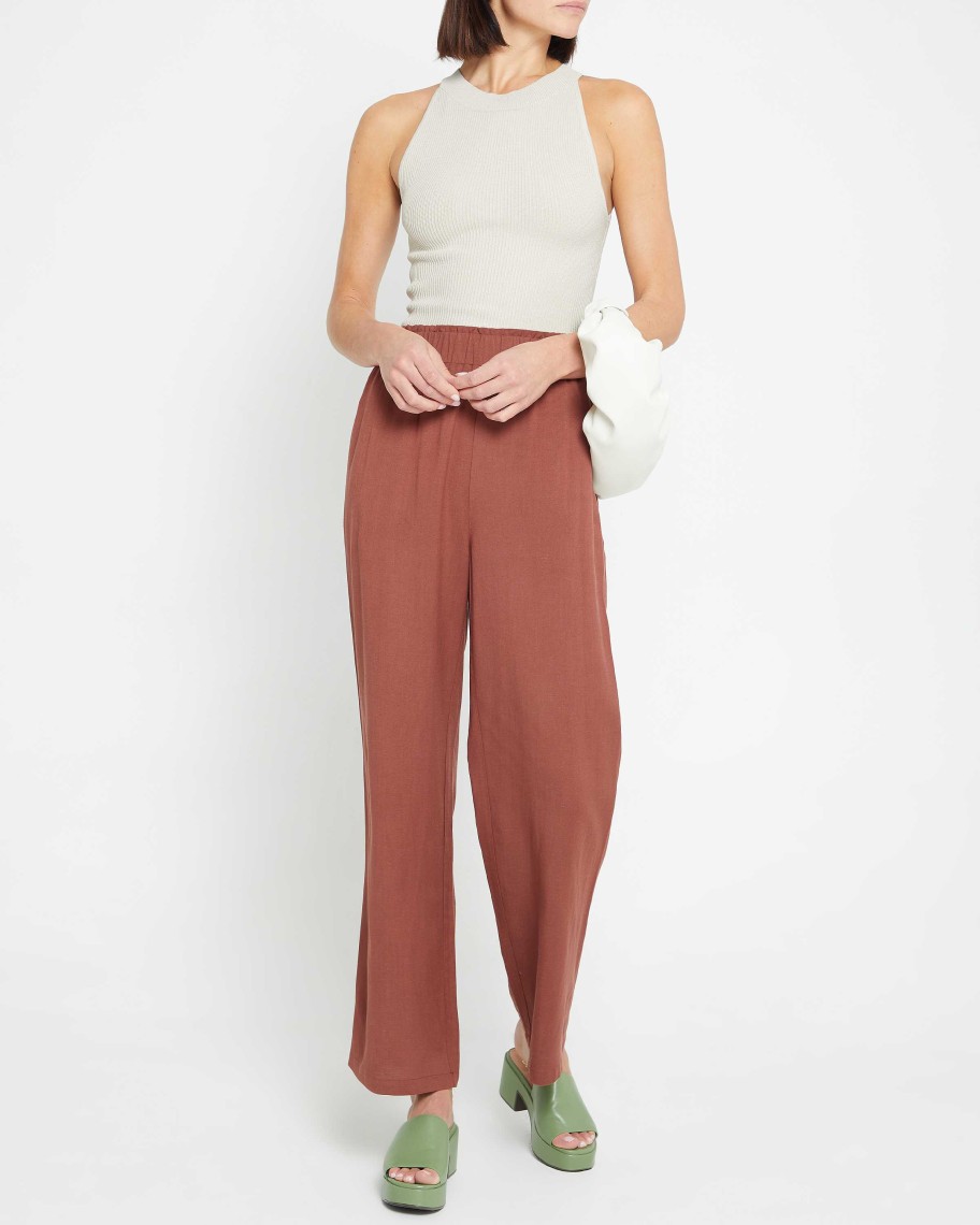 Clothing kourt | Fae Linen Pant Brown