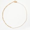 Accessories Few Moda | Chain And Pearl Necklace Gold