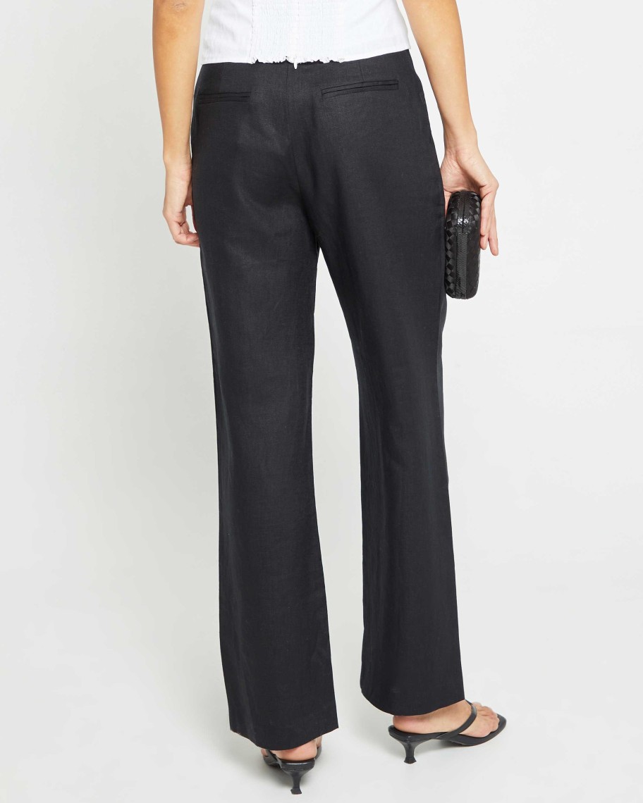 Clothing CAARA | Will Linen Pant Black