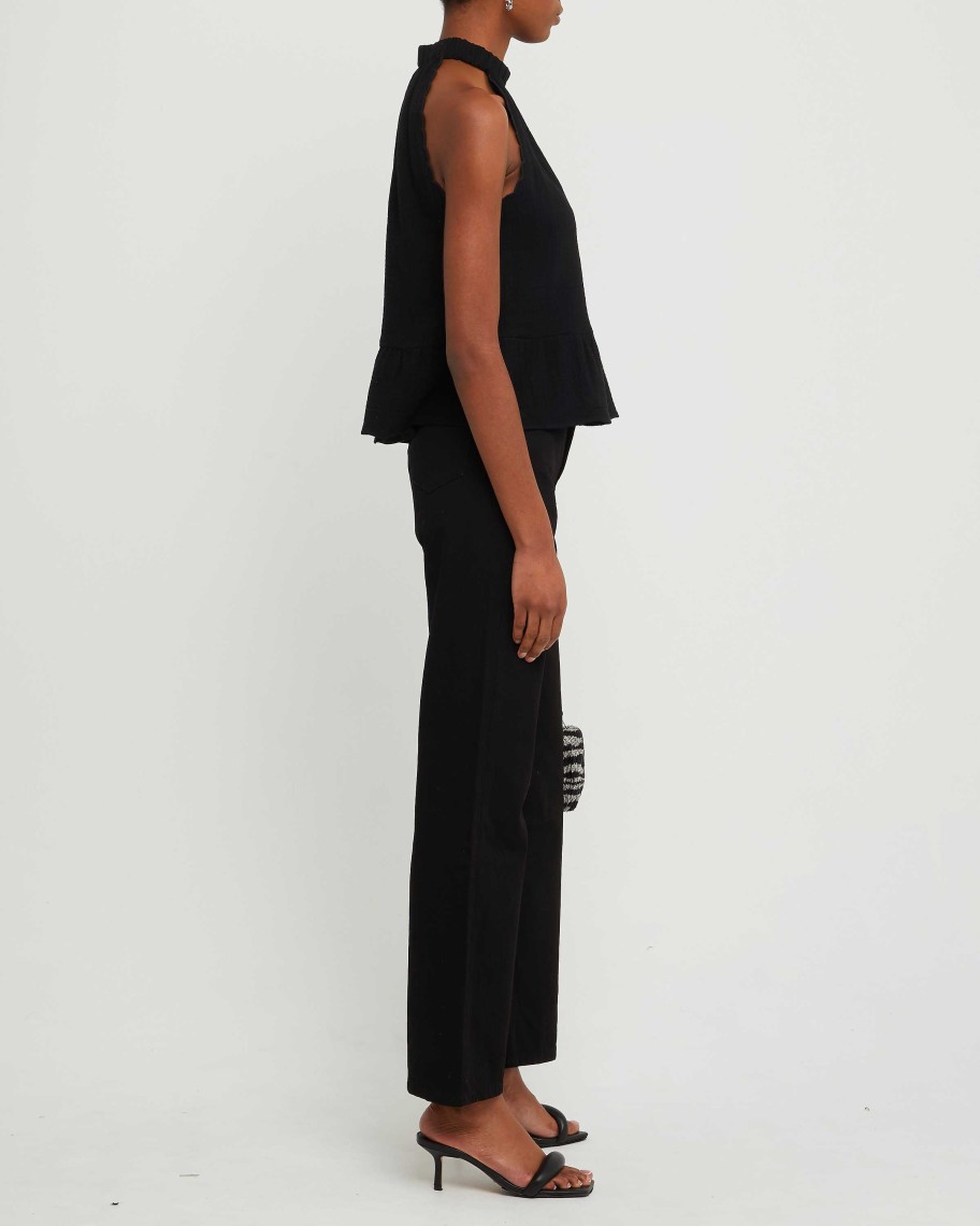 Clothing kourt | Chloe Cotton Top Black