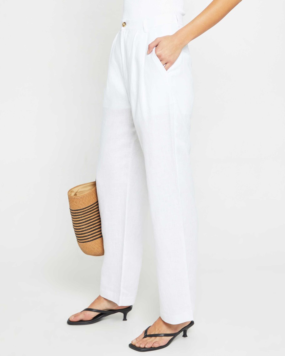 Clothing CAARA | Will Linen Pant White