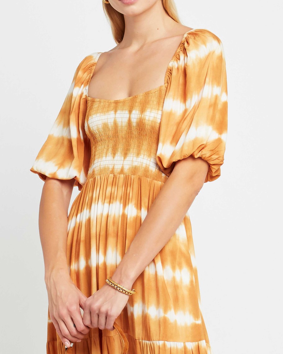 Clothing o.p.t | Hera Dress Mustard Tie Dye