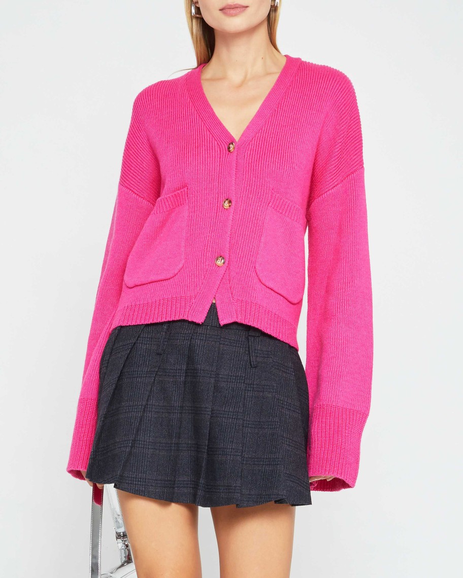 Clothing kourt | Blakely Cardigan Hot Pink