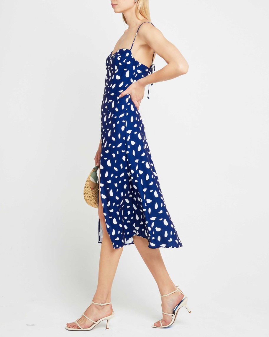 Clothing o.p.t | Venus Dress Navy Polka Dot