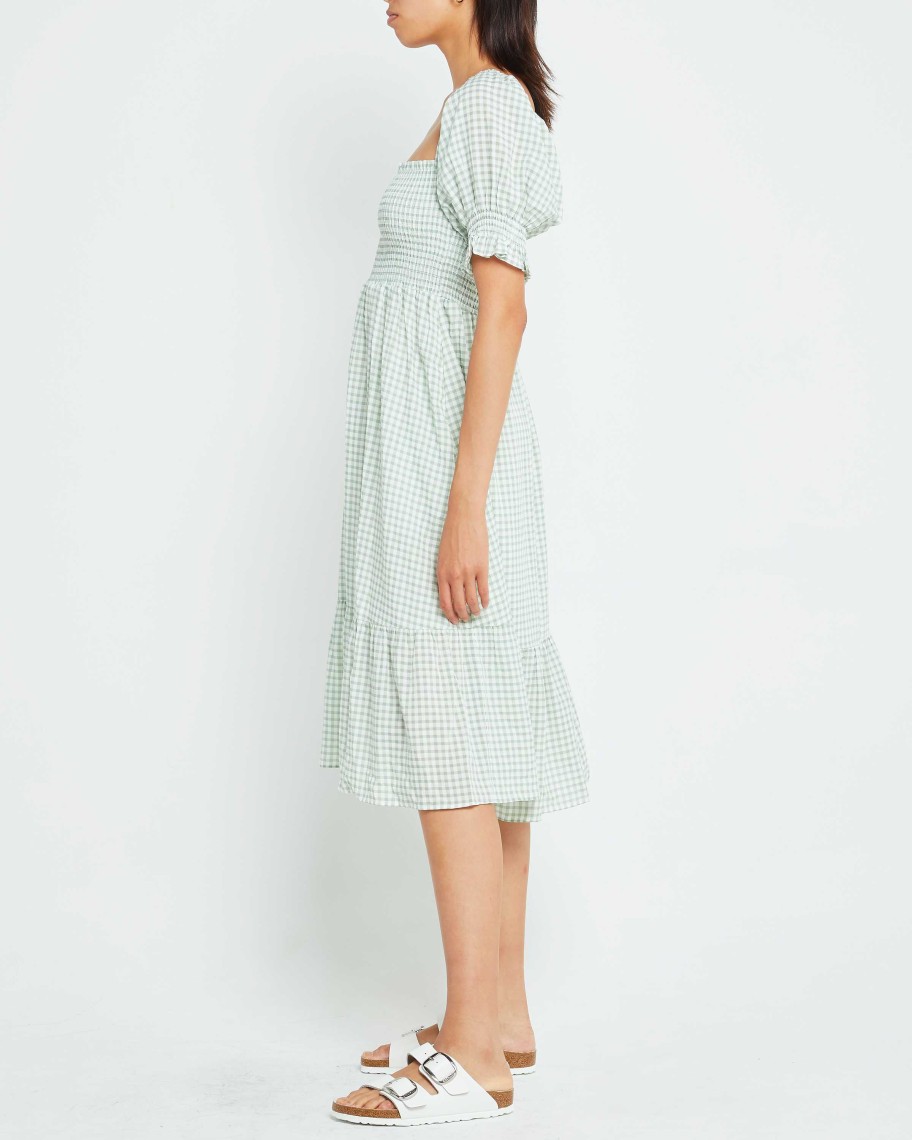 Clothing o.p.t | Angie Dress Green Gingham