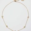 Clothing Few Moda | Pearl Flower Necklace Gold