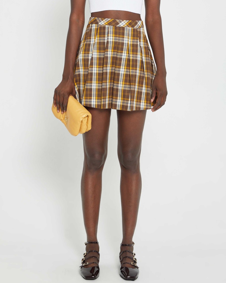 Clothing kourt | Kennie Mini Skirt Brown Plaid