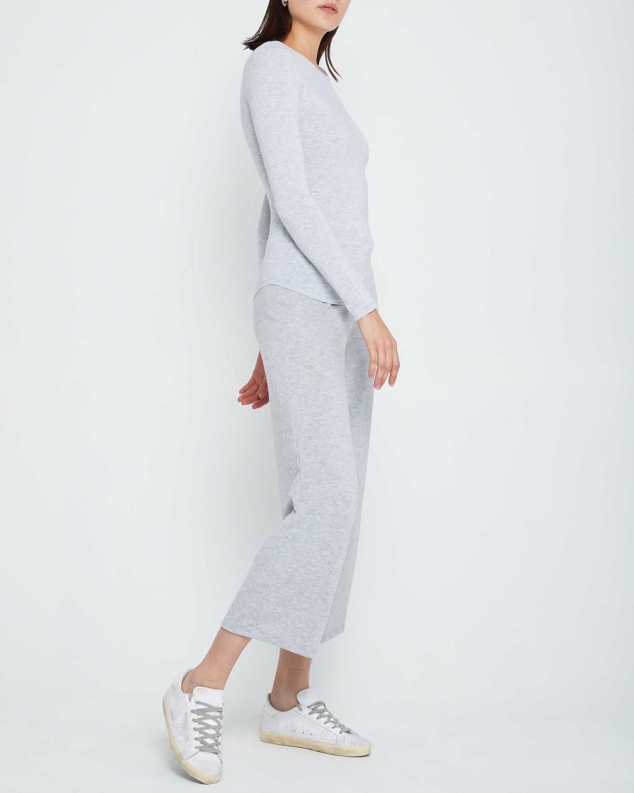 Clothing CAARA | Lounge Around Ankle Sweatpant Light Grey