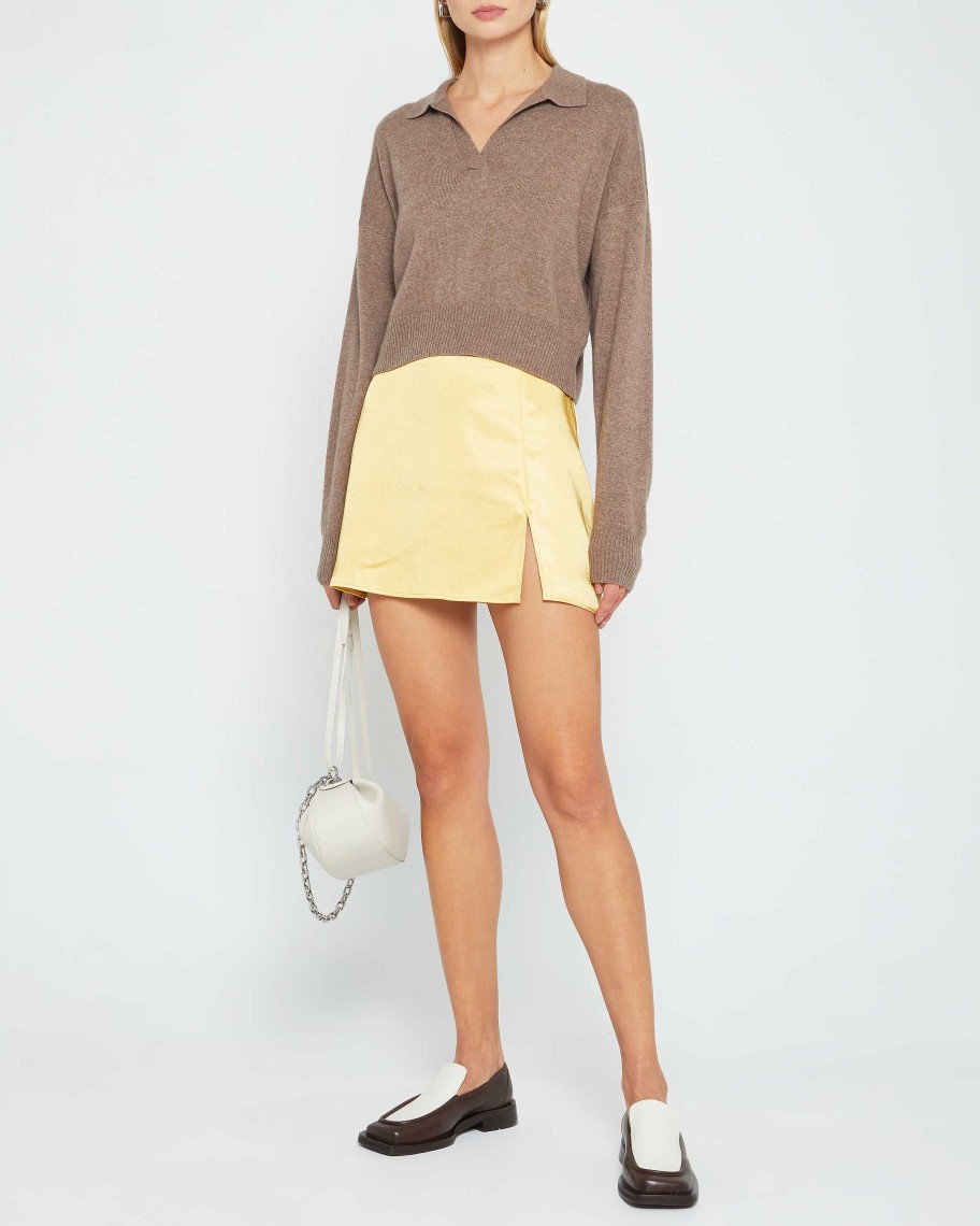 Clothing CAARA | Mia Cashmere Sweater Beige Oatmeal