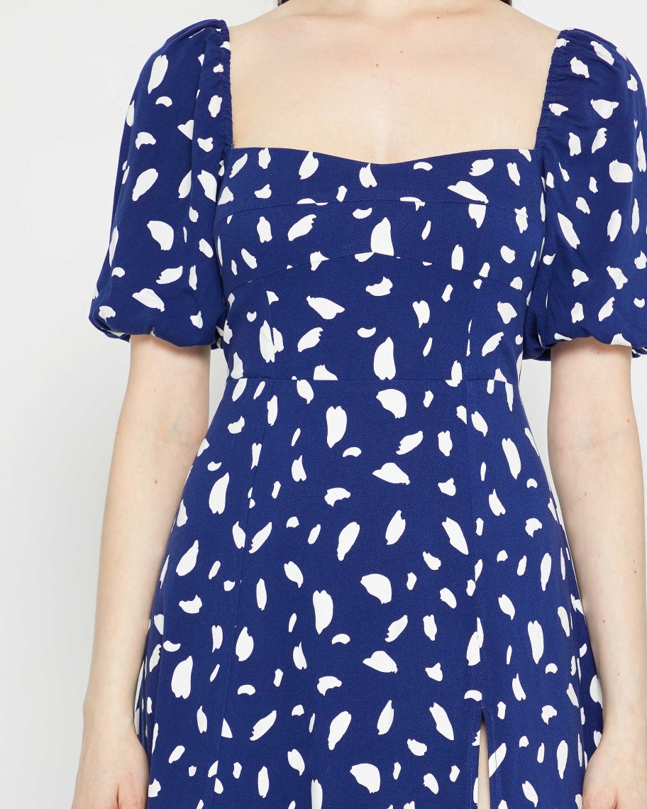 Clothing o.p.t | Violetta Midi Dress Navy Polka Dot