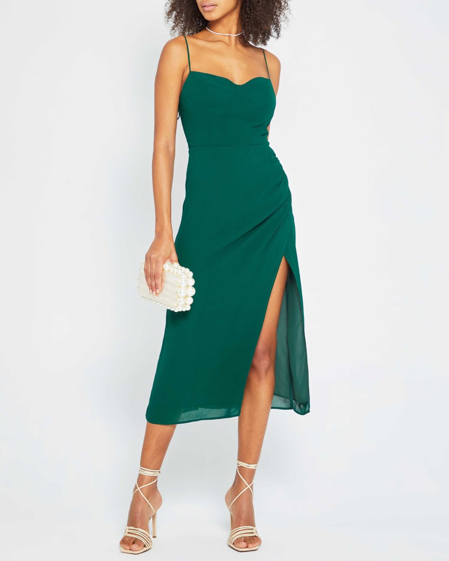 Clothing o.p.t | Radeate Dress Dark Green