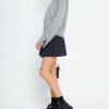 Clothing kourt | Audrey Pleated Mini Skirt Dark Grey Plaid