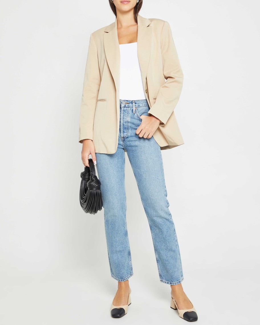 Clothing CAARA | Adira Relaxed Blazer Light Khaki