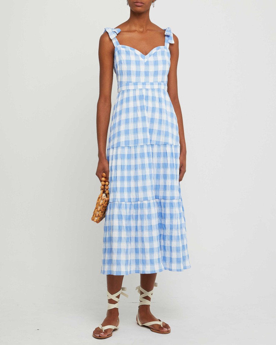 Clothing o.p.t | Aida Dress Blue Gingham