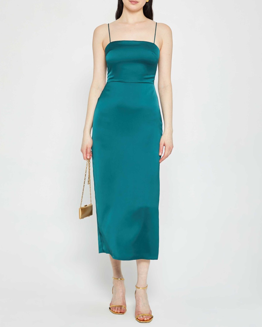 Clothing o.p.t | Paige Dress Dark Teal