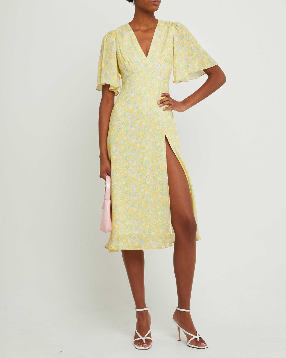 Clothing o.p.t | Renata Dress Yellow Floral