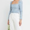 Clothing kourt | Anastasia Top Light Blue