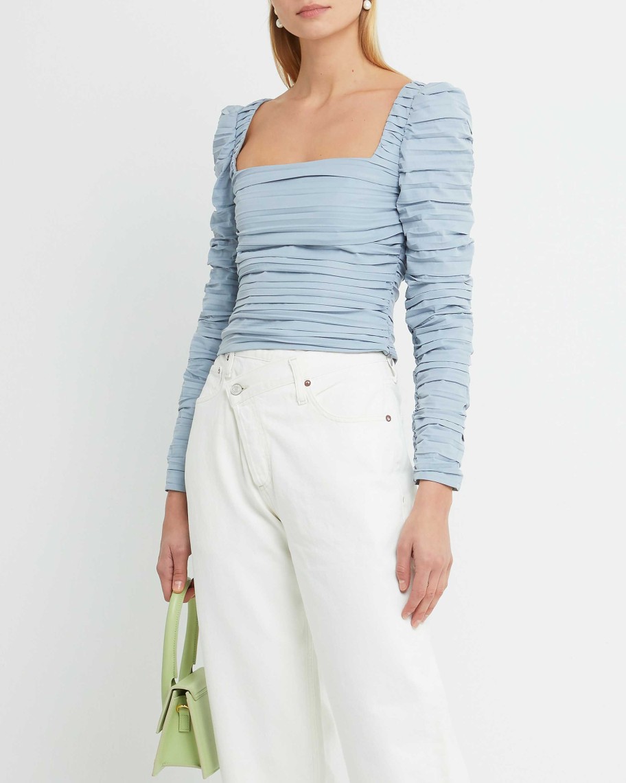 Clothing kourt | Anastasia Top Light Blue