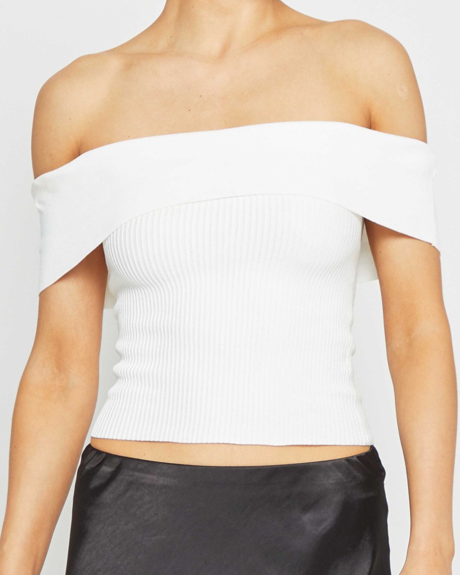 Clothing kourt | Sculpting Off-Shoulder Top White