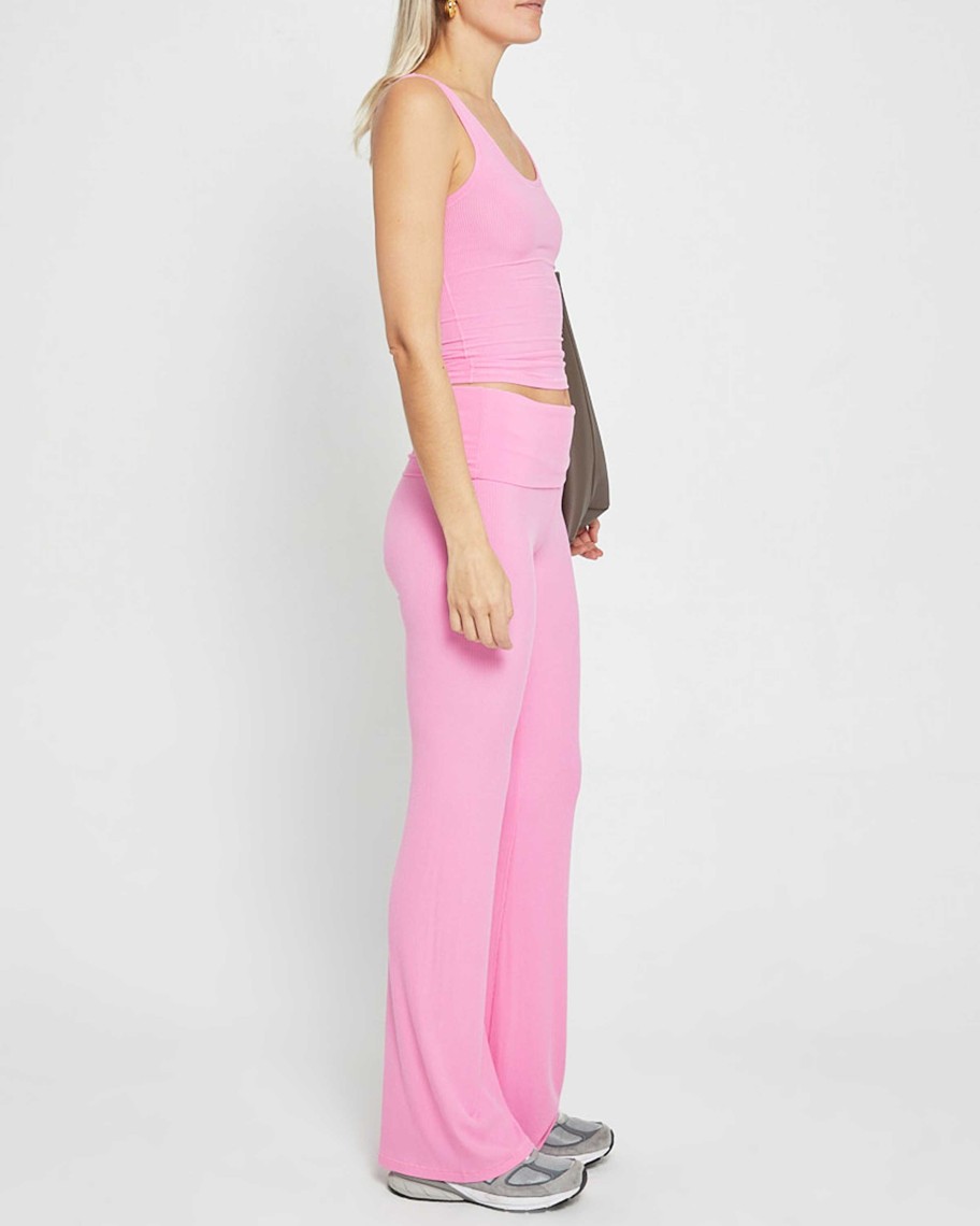 Clothing CAARA | Soft Lounge Tank Hot Pink