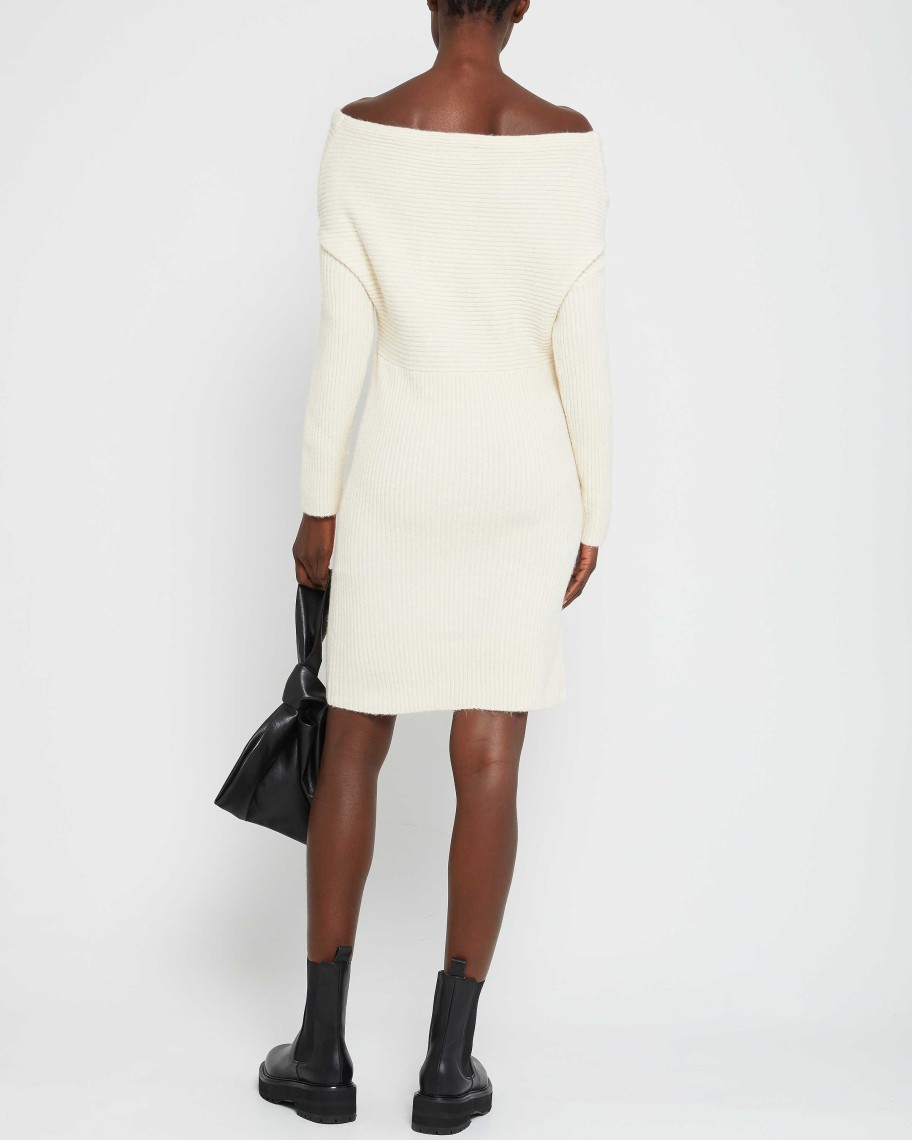 Clothing kourt | Zuri Knit Dress Ivory