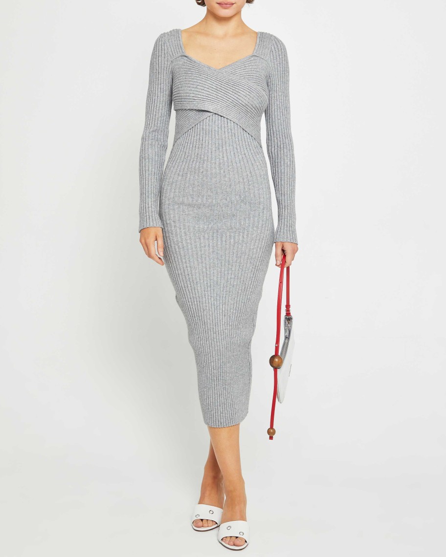 Clothing CAARA | Cosima Knit Dress Grey