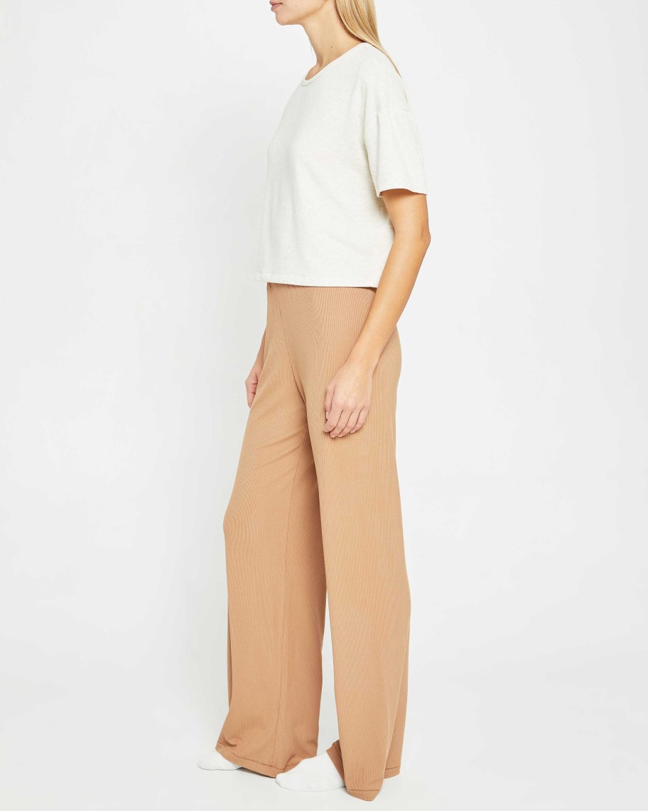 Clothing CAARA | Soft Lounge Pajama Pant Camel