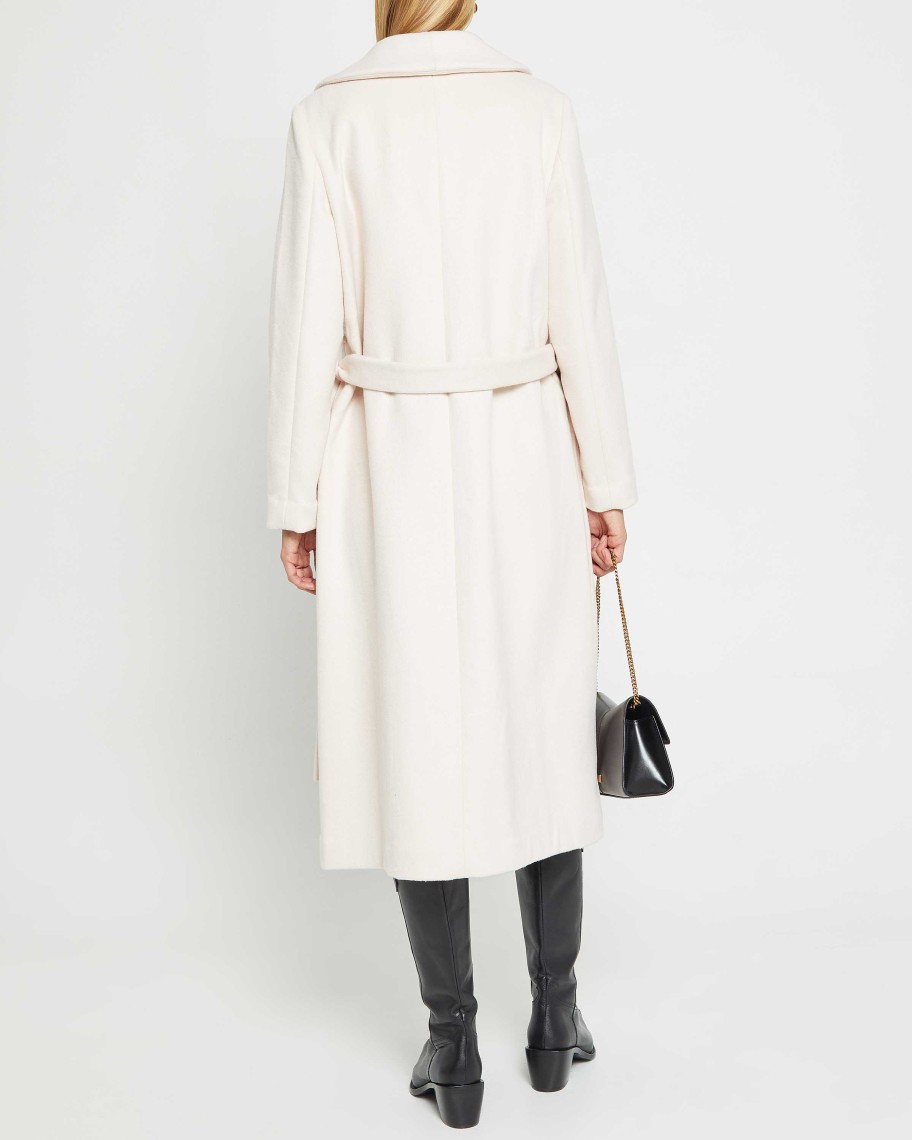 Clothing CAARA | Benji Wrap Coat Beige Oatmeal