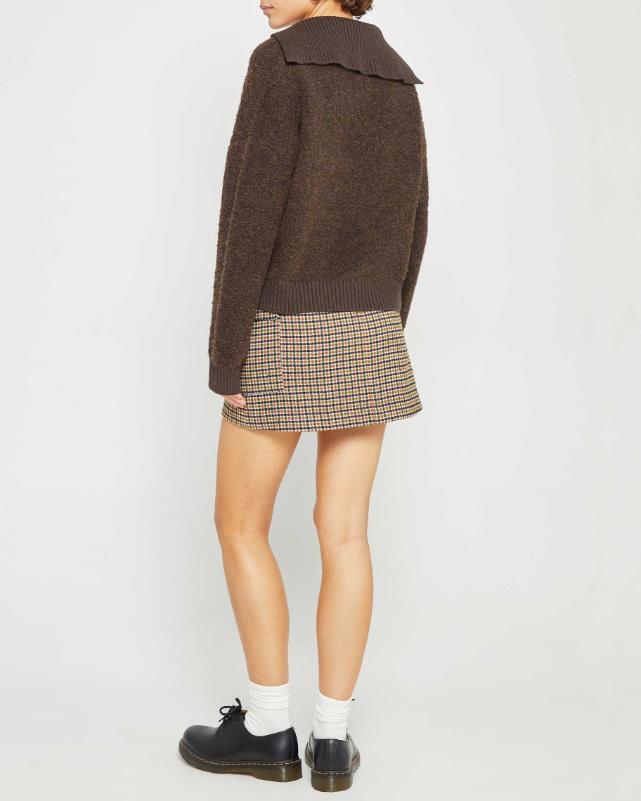 Clothing kourt | Hartley Collared Boucle Sweater Coffee