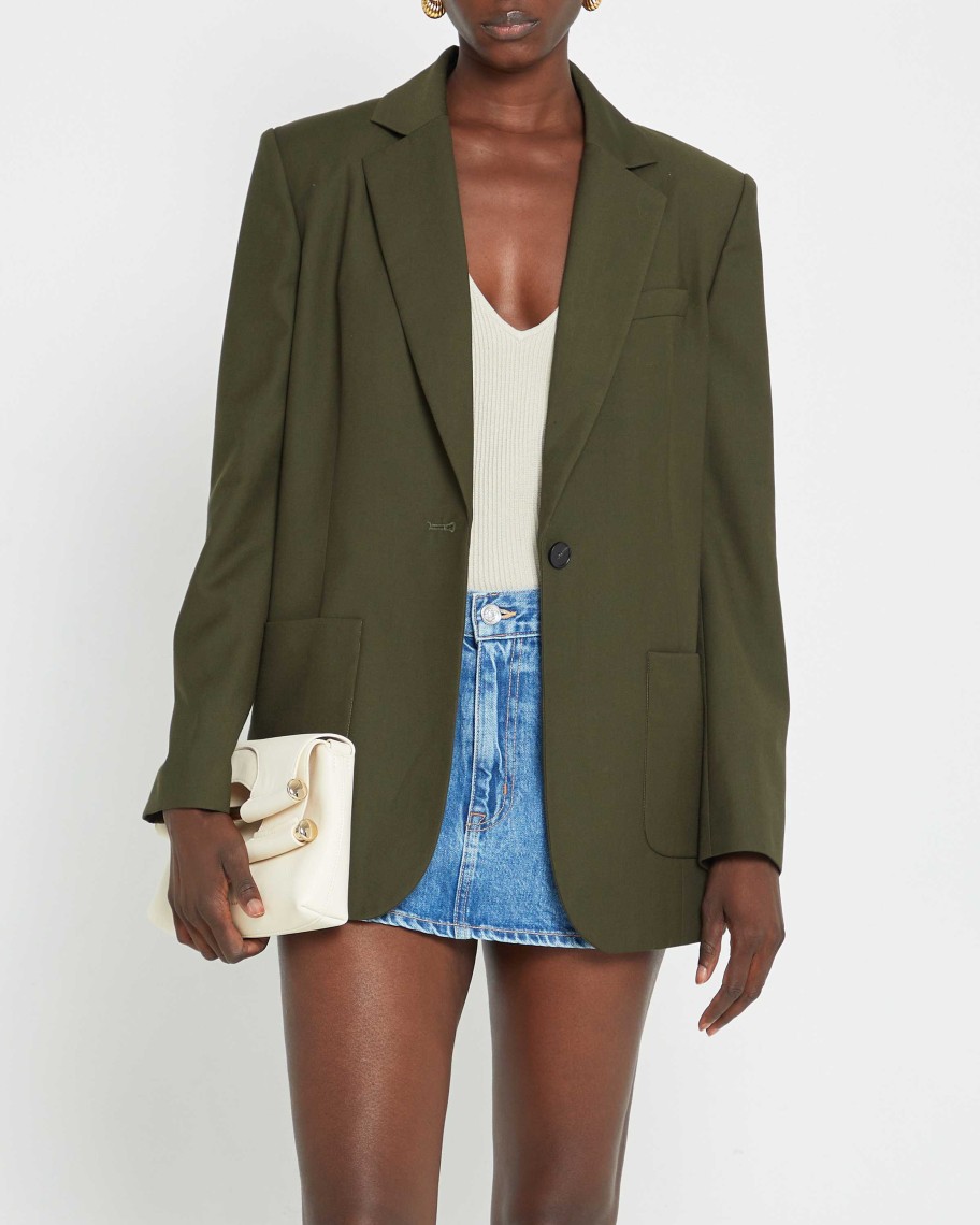 Clothing CAARA | Danforth Oversized Blazer Green