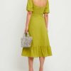 Clothing o.p.t | Violetta Midi Dress Chartreuse