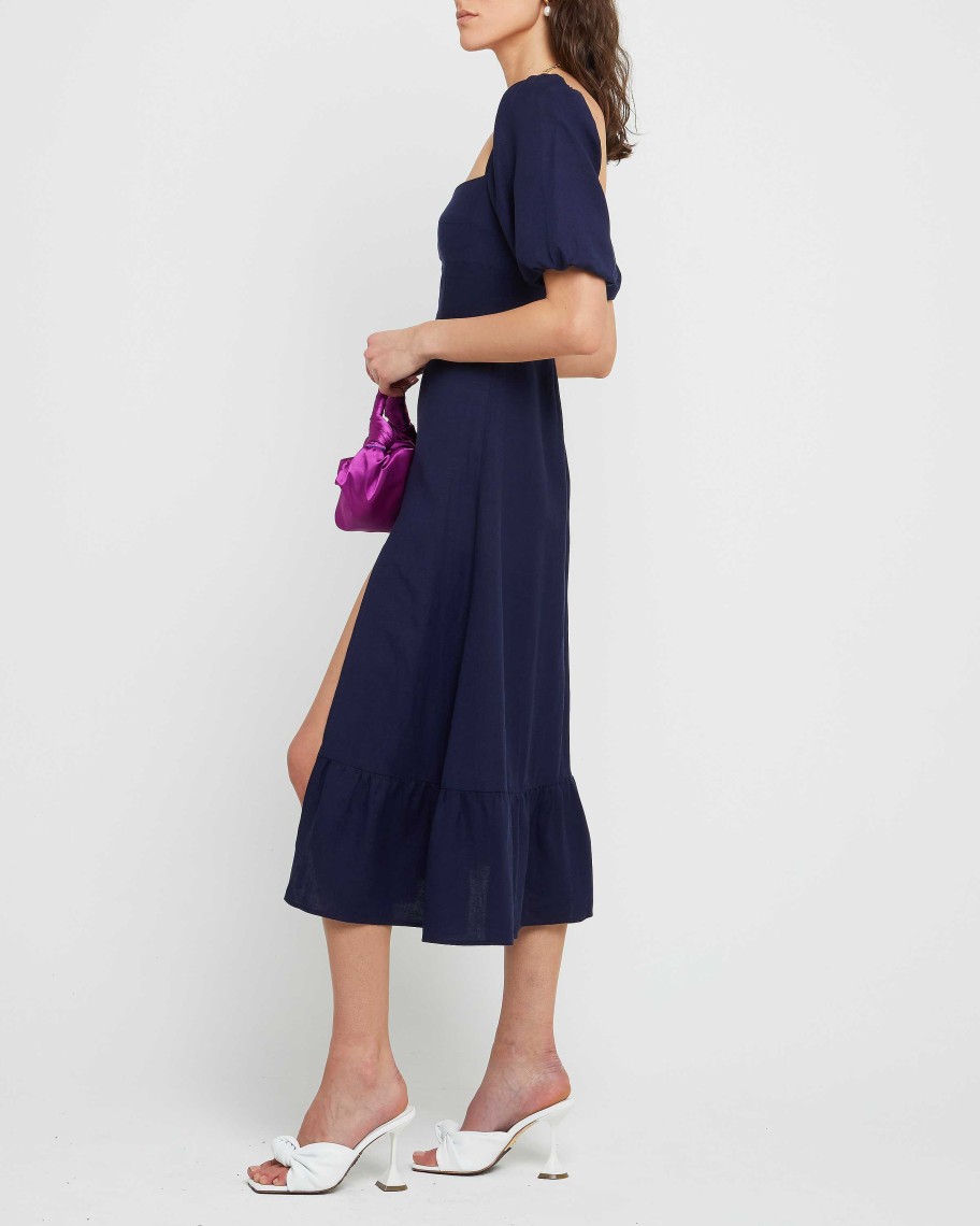 Clothing o.p.t | Violetta Midi Dress Navy