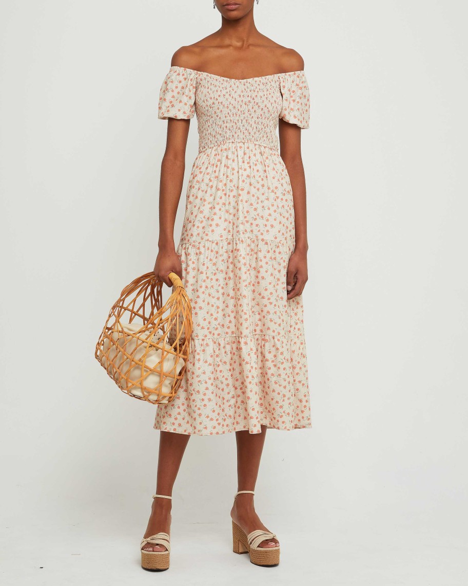 Clothing o.p.t | Moirae Dress Beige Floral