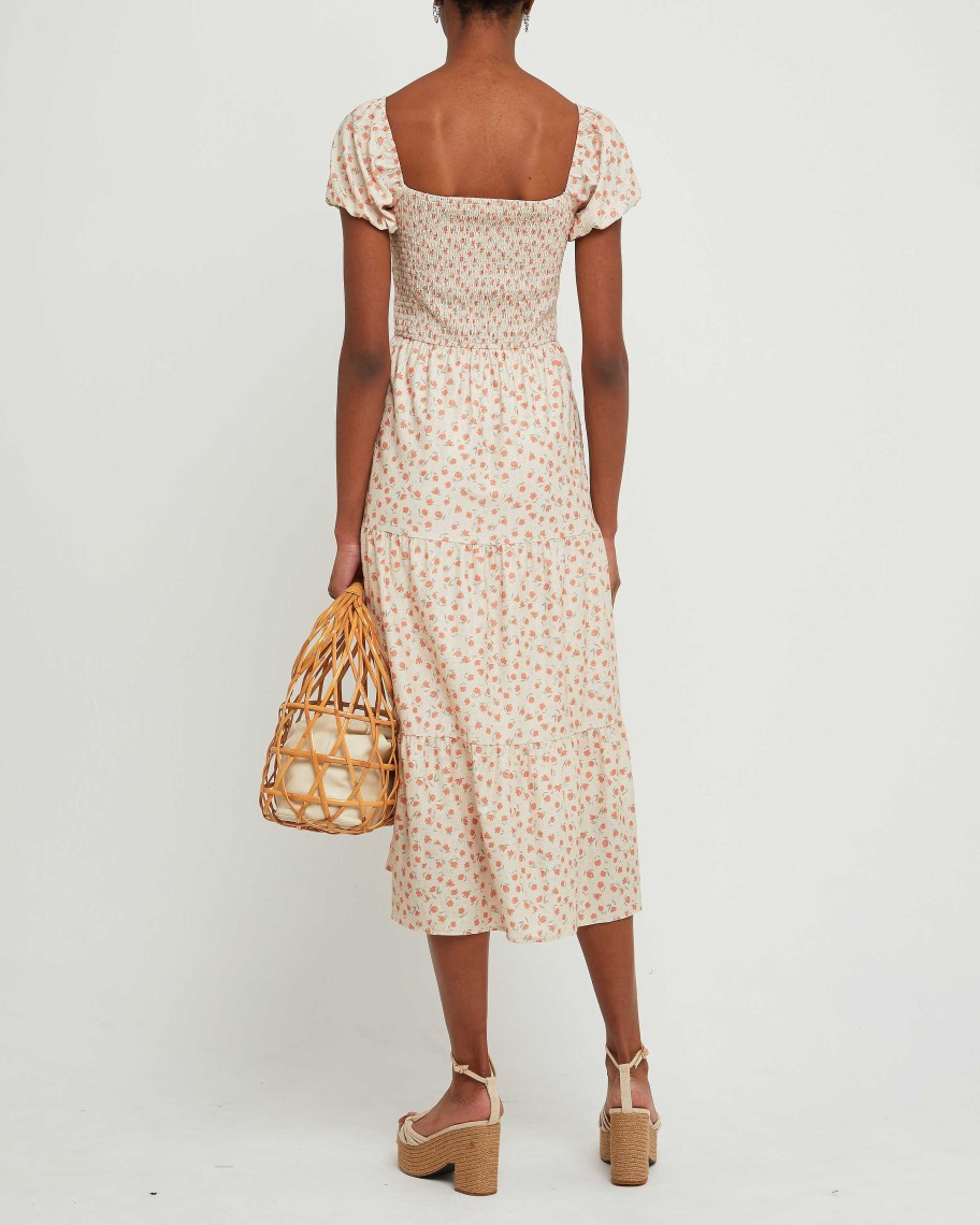 Clothing o.p.t | Moirae Dress Beige Floral