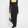 Clothing CAARA | Soft Lounge Long Sleeve Dress Black