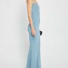 Clothing CAARA | Soft Lounge Long Slip Dress Slate Blue