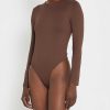 Clothing CAARA | Contouring Crew Longsleeve Bodysuit Coffee