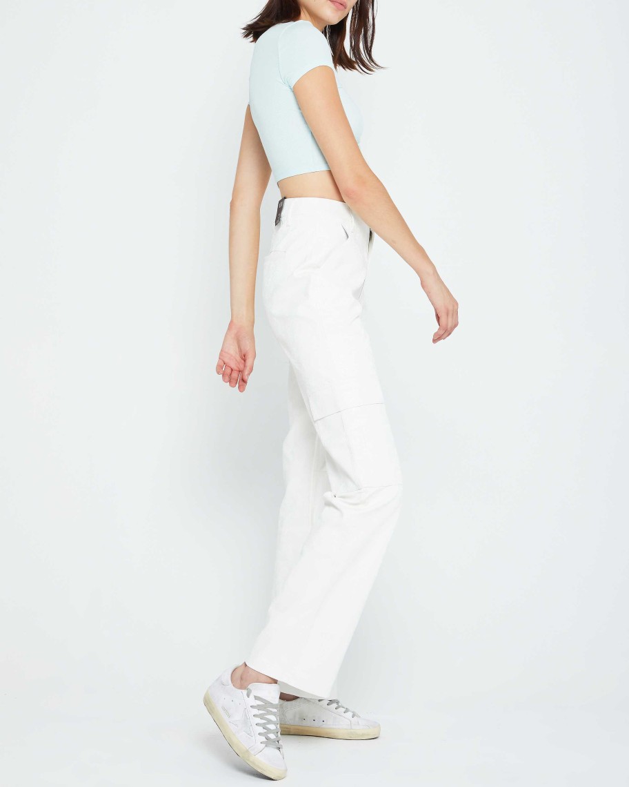 Clothing CAARA | Sunny Day Cropped T-Shirt Ice Blue