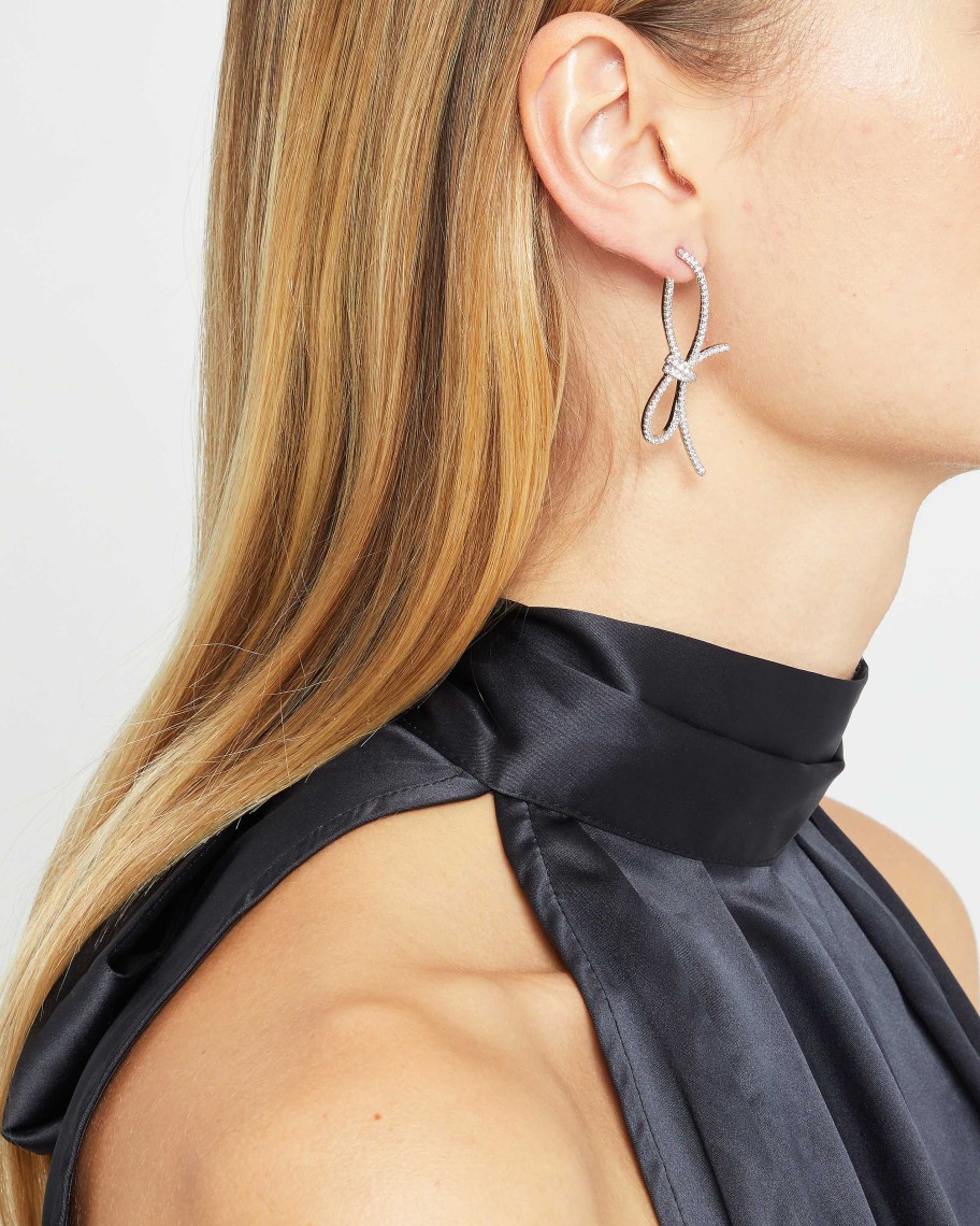 Clothing Few Moda | Bow Earrings Silver