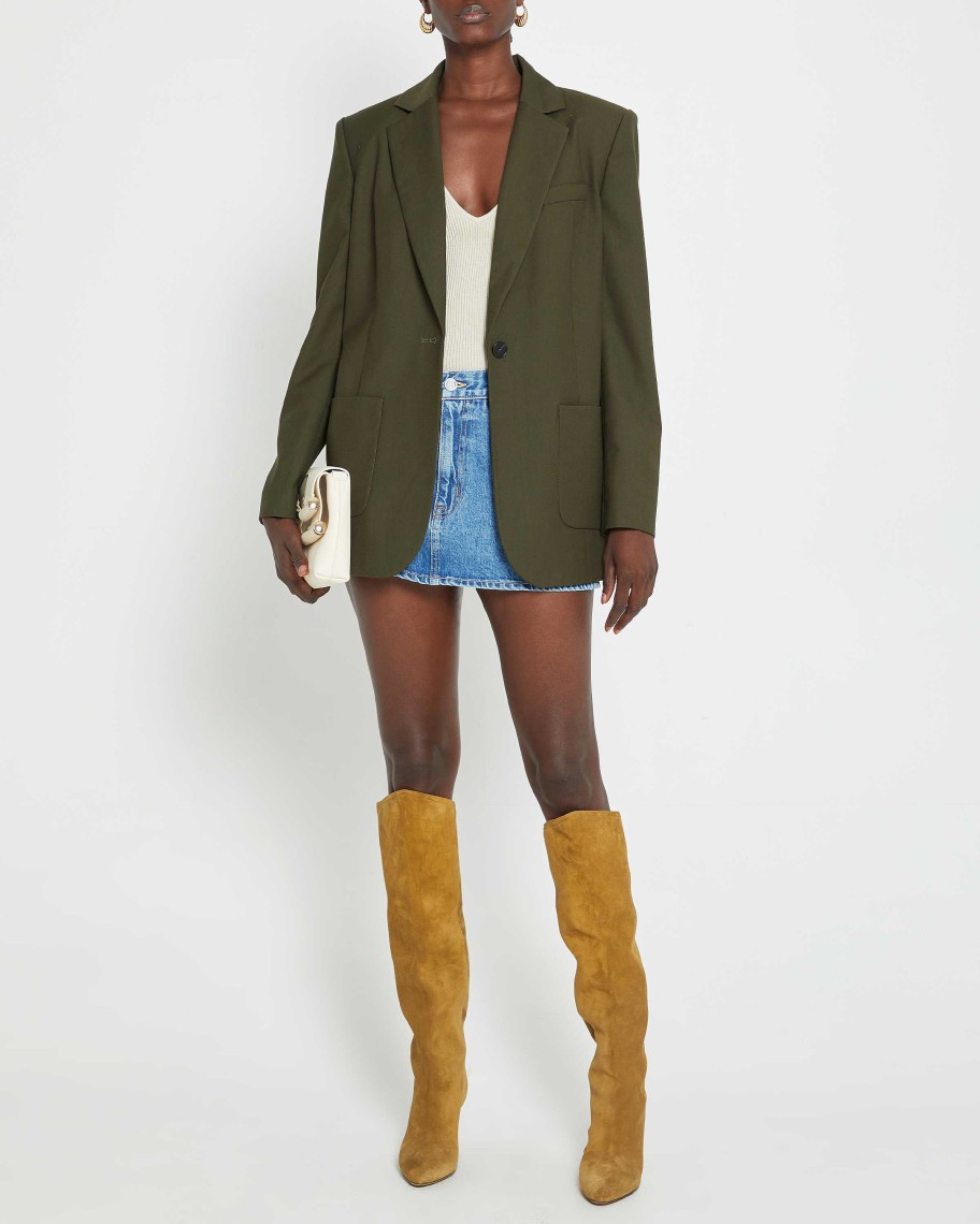 Clothing CAARA | Danforth Oversized Blazer Green