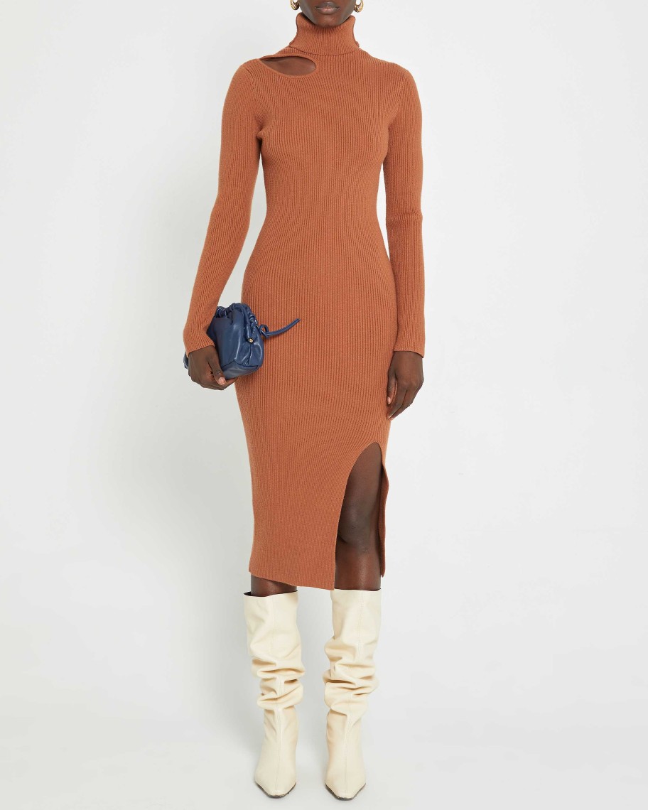 Clothing CAARA | Vermont Knit Dress Coffee