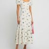 Clothing o.p.t | July Maxi Dress Beige Floral